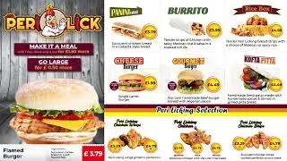 Digital Menu Boards - Signage Screen Takeaway, Fast Food Menu Advertisement