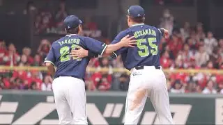 マツダスタジアム最終戦　挨拶するswallows #swallows 