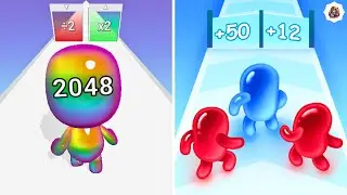 Join Blob Clash 3D🟣【 V S 】🟢Man Runner 2048 | Android iOS Gaming Walkthrough | Max Gameplay MJ2030