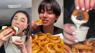 TIKTOK ONION RINGS MUKBANG