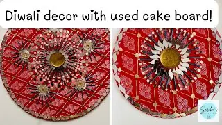 Rangoli Made from Used Cake Board | Easy Reusable Diwali Decoration Idea 🪔✨