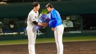 甲子園はミウラコールの大合唱！藤川監督からラストゲーム指揮官へ花束！ 2025.10.17甲子園