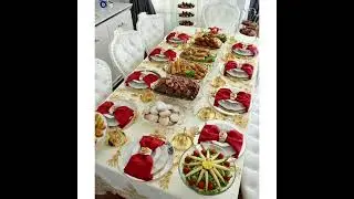 how to decorate Christmas table #Decorate Christmas plate with Cloth Napkin