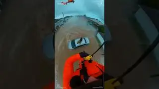 INSANE Coast Guard Helicopter Rescue - Dog Saved From Hurricane Flood at Last Second! #shorts