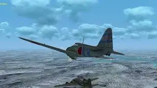 A Fighter bombing a heavy bomber