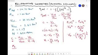 Reciprocating Compressor Efficiency Formulae and Derivation