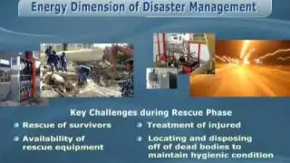Energy Dimension of Disaster Management