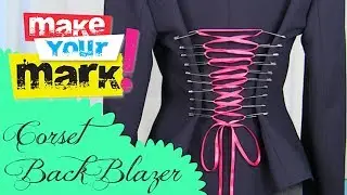 How to: Make a Corset Back Blazer with Safety Pins