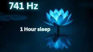 741 Hz 1 Hour Sleep | Blue Lotus Throat Chakra Detox | Pure Tone