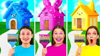 Домики Одного Цвета Челлендж | Креативные Лайфхаки Для Декора от Fun Teen