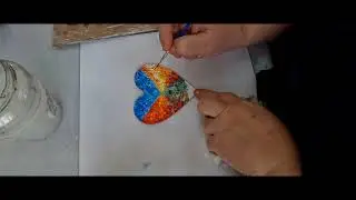 A big heart to all of you from Canada #paletteknifepainting #palletknifeart #palletknife #leaves 