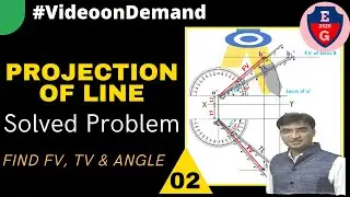 2| Projection of Line| Find length of FV & TV| TL angle| Solved Problem| Engineering Drawing
