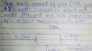 Material Balance Calculation- Mixing 2 [FOOD ENGINEERING]