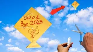 Making last 2025 Good bye Kite / How to make New year Kite / How to make kite / Patang kase banaye 