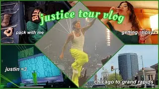 VLOG: Justin Bieber Justice Tour!! 💚🍑 // pack with me, grwm, and concert POV // Grand Rapids