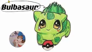 Drawing Cute Bulbasaur with Oil Pastels | Step by Step | Speed Drawing | Pokemon Art Drawing # 2