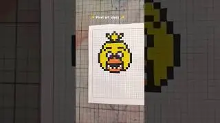 Pixel art ideas chica five Nights at Freddy's 🔪🐥🚨 #pixelartist #pixel #pixelart #manualidades