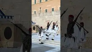 🇬🇷 The Evzones - the elite Greek Presidential Guard | Hellas... #shorts  #athens #greek #soldiers