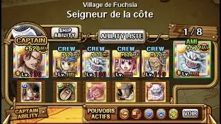 OPTC Grand Voyage Fushia vs Local Sea Monster level 5 team Shanks crew and Inuarashi Nekomamushi 6+