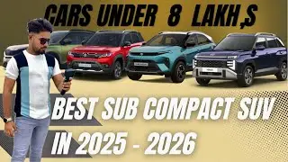 Best Sub-Compact SUV&rsquo;s under 8 Lakh in 2025 | Nexon ,Venue ,Kia Sonet , Breeza #automobile