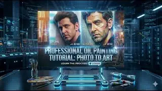 Turning a Photo into Art: Hrithik Roshan Oil Painting Process