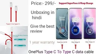 Oneplus Original Cable SUPERVOOC Warp 65W/80W Charger for Oneplus 12/11/10T/8T/7/7T 5G Fast Charging