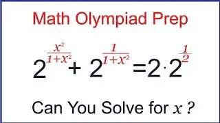 Can You Solve This  Funky Exponential Equation?  |  Math Olympiad Prep!  | Algebra |