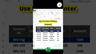 Stop Copying Styles Manually! 🛑 Excel Format Painter Hack #shorts  #exceltips
