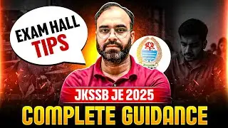 JKSSB JE 2025 | EXAM HALL TIPS🔥 |  #electrical #sureshsir #sscje