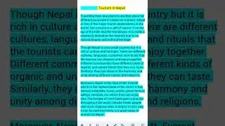 #Essay on Tourism in Nepal#SEE Preparation# Beginners of English