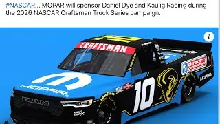 MOPAR will sponsor Daniel Dye at Kaulig for the 2026 truck series season January 15th 2026