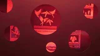 Summer of Love exhibit (SF DeYoung, 2017) - Victor Moscoso animated rock posters