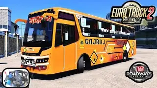 ETS2 Indian Gajraj Travels Sleeper Luxury Bus | Realistic Indian Highway Drive with Full Showcase