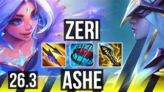 ZERI & Lulu vs ASHE & Nami (ADC) | 78K damage | BR Grandmaster | 26.3