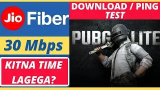 JIO FIBER PUBG PC LITE DOWNLOAD / PING TEST - SPEED TEST