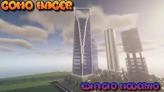 Edificio moderno en Minecraft - shanghai world financial center