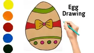 How to draw a Egg 🥚 And drawing egg colouring video for beginners 