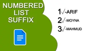 How to Start Numbered List with Suffixes in Google Docs
