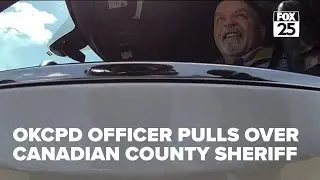 Body Cam video shows OKCPD officer pulling over Canadian County Sheriff Chris West