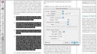 InDesign: Numbered Lists