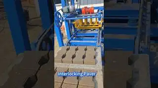Qt4-24 semi automatic cement concrete paver block making machine for pavement bricks #pavermachine