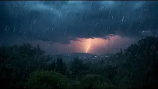 Red Sky Lightning  Thunderstorm in the Dark Night | RDR2 ASMR