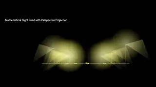 Mathematical Night Road with Lights | HTML CSS JavaScript Visualization