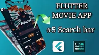 flutter movie app using tmdb api part 5 | movie app flutter | searchbar implementation |