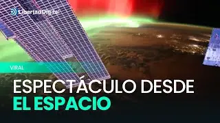 Asombrosa aurora roja captada desde el espacio