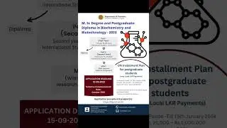 MSC Degree and Postgraduate Diploma in Biochemistry and Biotechnology 2023 UOK