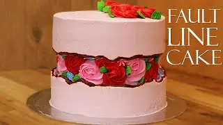 Fault Line Cake|Rosette Fault Line Cake|How To Make Fault Line Cake