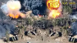 Massive attack!! Ukrainian army fire HIMARS missile destroy Russian military equipment and positions