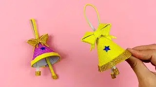 Add Sparkle to Your Christmas With This Glitter Foam Bell || Glitter Foam Bell DIY Craft Tutorial
