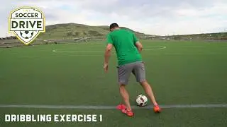 Soccer Dribbling Exercise #1 - Inside & Outside Touches (One Foot)